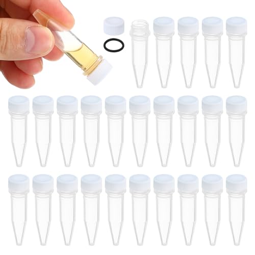 Patikil PTA231027TT000481EU 1.5Ml Plastic Cryogenic, 25Pcs Cryogenic Vial Screw Top Frozen Test Tube For Lab Laboratory Science cover