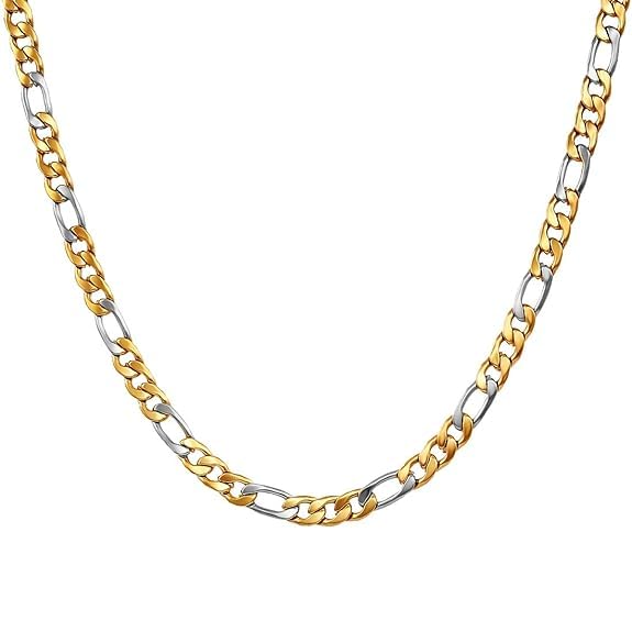 meenaz Men's Cuban Link Chain for Man Stylish Silver Necklace for men Waterproof Hypoallergenic Stainless Steel Gold Silver Anti Tarnish Waterproof Rust Resistant, Jewellery Gifts for Boys -26-picture-30