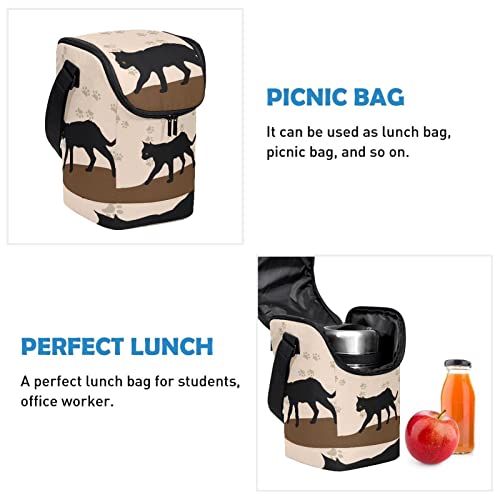 Bolsa de almuerzo pequeña Cat Paw 9 lonchera ligera portátil porta alimentos reutilizable 3