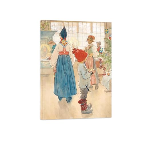 Tableau Décoration Murale Carl Larsson Impression Haute Définition Toile Tendue 20x30cm