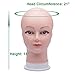 HAIREALM Wig Making Head Bald Mannequin Head Wig Making Display Hat Display Glasses Display Head GT01P