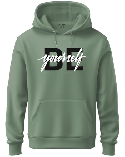 Image of ADRO Be Yourself Cotton Printed Hooded Hoodie /Sweatshirt for Men & Women