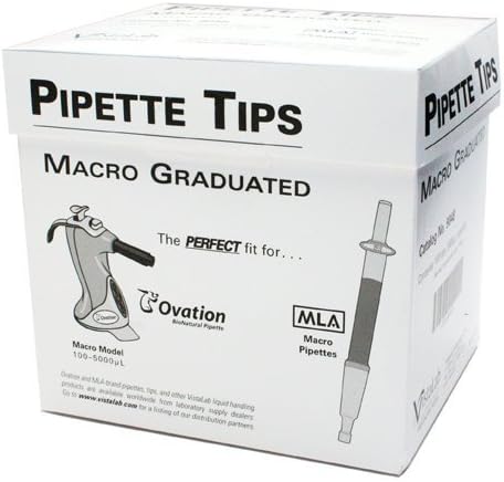 9048 Micro Graduated Pipette Tip con estante, 5000 microlitros Volumen (100 Tips por Rack)