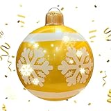 Genérico Bolas Grandes Hinchables de Navidad | Esferas de PVC de 50 cm para Decoración Navideña | Decoraciones para Fiestas de Interior y Exterior Hogar | Jardín Balcón Porche Patio Oficina