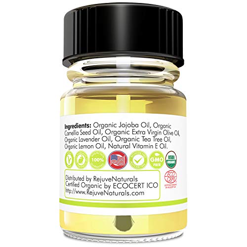 USDA Organic Cuticle Oil for Softer, Healthier Cuticles & Stronger Nails. Moisturizing & Healing Organic Jojoba, Olive, Camellia & Vitamin E Oils. For Peeling Cuticles, Splitting Nails & Cracked Skin.