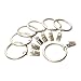 Anello Premium Clip Rings for Drapery Rod - Made of Extra Thick Solid Iron Capable of Holding Heavy Curtains and Drapes - Set of 14pcs - Satin Nickel