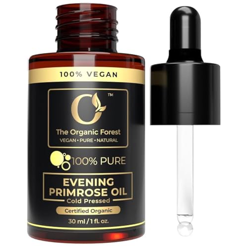 USDA Organic Evening Primrose Oil - 100% Pure & Natural for Skin & Face - Liquid Carrier for Essential Oils Mixing - Perfect Oil Control Face Moisturizer