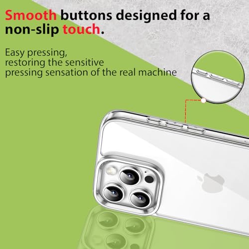Image of KACA Clear Back Cover Case for Apple iPhone 16 Pro |Case for iPhone 16 Pro|Shockproof Bumper TPU Protective Design|Apple iPhone 16 Pro Back Cover- Transparent