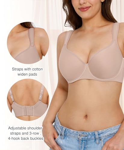 Popilush Minimizer Bras for Women Full Coverage Underwire, Plus Size Bra with Supportive & Comfortable for Large Breasts3