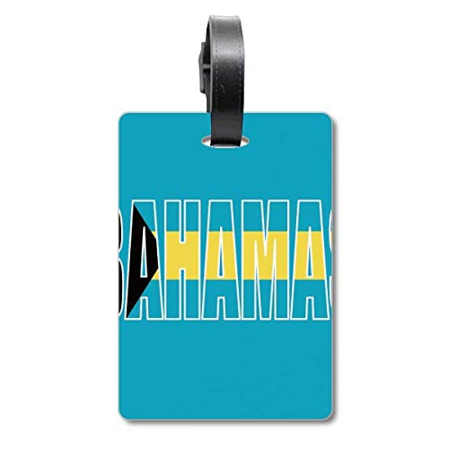 Étiquette d'identification pour valise avec le motif drapeau des Bahamas