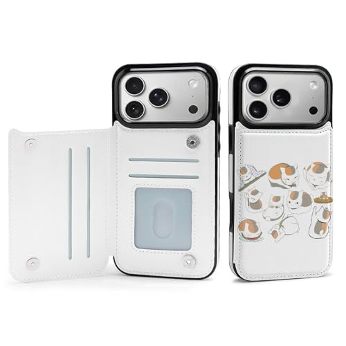 iPhone 17 Pro Max 用 ケース 手帳型 夏目友人帳 ニャンコ先生 猫 アニメ アイフォン17用 対応 スマホケース Case 財布型 カード収納 携帯ケース おしゃれ