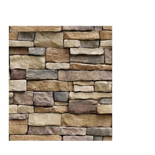 DOITOOL Parati Autoadesiva in Pietra Decorazione Murale Staccabile e Attaccabile Sfondo Per Camera Da Letto e Soggiorno