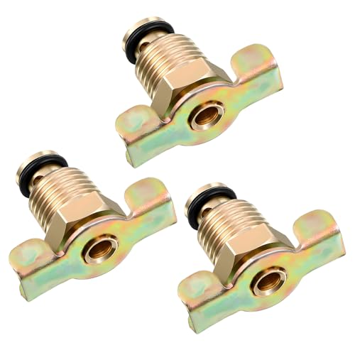 3Pcs Brass Wing Nut Drain Valve