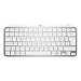Logitech MX Keys Mini Tastiera Illuminata Wireless, Minimal, Compatta, Bluetooth, Retroilluminata, USB-C, Compatibile Apple macOS, iOS, Windows, Linux, Android, in Metallo, ITA QWERTY - Grigio chiaro