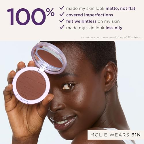 Image of tarte face tape pressed powder - Medium-Coverage Waterproof Powder with Hyaluronic Acid, Snow Mushroom & Peptides to Smooth & Set Makeup, Lightweight, Vegan & Cruelty Free