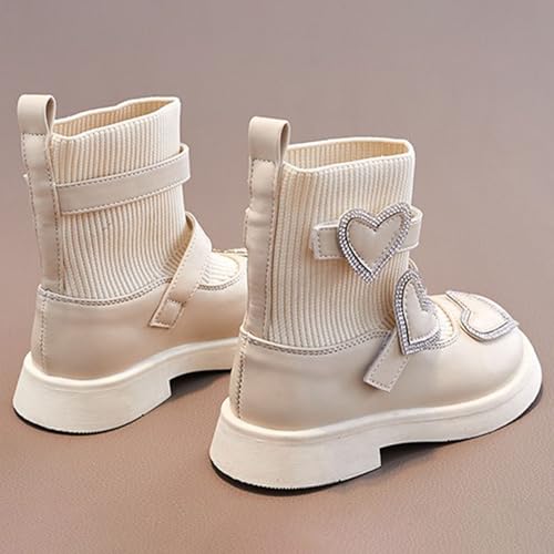 IWIHMIV Girls Ankle Booties Girls' Boots Girls Fall Boots Girls Ankle Boots Girls Socks Boots Short Boots Knitted Bootie Shoes4