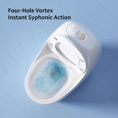 Image of Backline 4D Vaccum Siphonic Commode Toilet | One Piece Water Closet With In-build 5L Tank & Soft Closing Toilet Seat - 9 inch Inch S Trap Outlet Is From Floor (White) (7 Years Color Warranty)