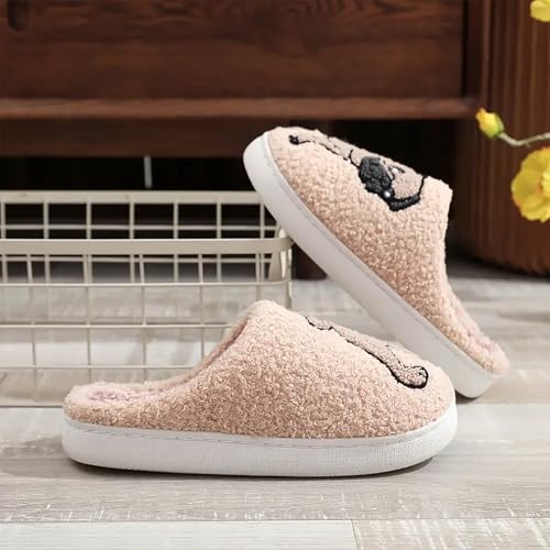 Image of Women's Men's Cute Frog Slippers Fuzzy Memory Foam Kawaii Cartoon Animal Slippers Winter Warm Fluffy Shoes