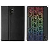 Keyboard Case for Samsung Galaxy Tab Active 2/3/5(SM-T390/SM-T395/SM-X300/X306B/T570/T575) Detachable Wireless Bluetooth Keyboard Built-in Pen Holder (Black Case, Backlit Keyboard)