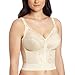 Produktbild Carnival Damen Full-Figure Soft-Cup Wire-Free Longline BH mit gewellter Spitze in der Mitte - Beige - 75D