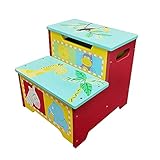 WODNEY Escabeau en bois pour enfants | Escabeau avec rangement pour enfants | Tabourets-marche doubles et légers pour enfants en bas âge Enfants Enfants Garçons Filles