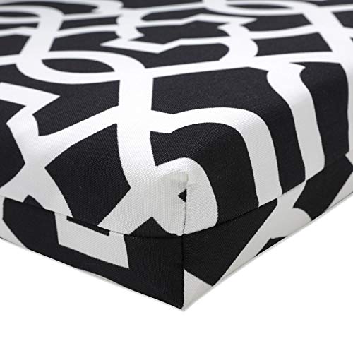 Pillow Perfect Outdoor/Indoor New Geo Black/White Square Corner Chair Cushion, 1 Count (Pack Of 1) #TOP2