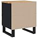 QZZCED Industrial Chic Bedside Cabinet with Storage Shelf, Solid Mango Wood and Iron Frame Nightstand for Bedroom or Living Room Brown, 13.0 x 15.7 x 18.1 in