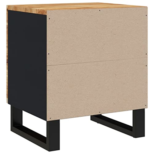Table de chevet en bois d'acacia avec porte réversible modulable - 5