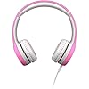 lilgadgets connect+ casque pour filles pour l'école filaire avec microphone, limitation du volume pour une écoute sûre, bandeau réglable, coussinets rembourrés de confort, casque pour l'école, rose