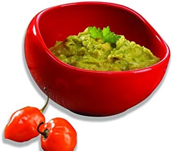 Chili Pepper Salsa Bowl in Bright Red Chips and Salsa Bowl for Salsa Guacamole and more, 10 oz