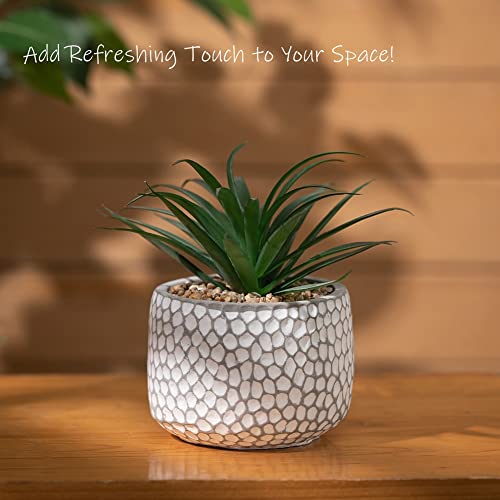 Cadnly Small Fake Plants In Pot - Artificial Succulents Plant For Desk - Small Faux Plants Indoor Modern Farmhouse Plants Artificial Decor – Potted Small Plants Decor For Bedroom Bathroom Office Shelf #TOP5