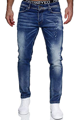 MERISH Jeans Herren Slim Fit Jeanshose Stretch Denim Designer Hose 1507(33W / 32L, 1507-4 Denim)
