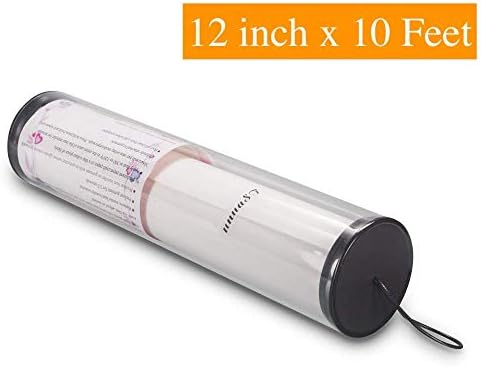 Heat Transfer Vinyl HTV Roll 12 inch by 10.5 feet for T-Shirts,Garments, Heat Press Iron On Vinyl for Circuit & Silhouette Cameo,Black