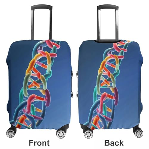 DNA Chain Photoes Luggage Cover, Washable Elastic Suitcase Cover Protector Fit 18-32 Inch Luggage3