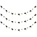 3Pcs Black and Gold Graduation Cap Garland Banner 2025 Graduation Banner for 2025 Party Decorations Black and Gold