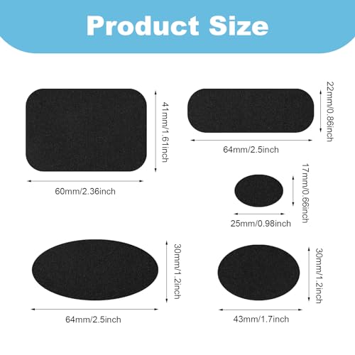 8 Sheets/120pcs Down Jacket Repair Patch, 5 Sizes Black Self Adhesive Iron on Patch, Waterproof Fabric Repair Patch,for Coat Clothing Tent Sleeping Bags Ski Pants Holes Fixing