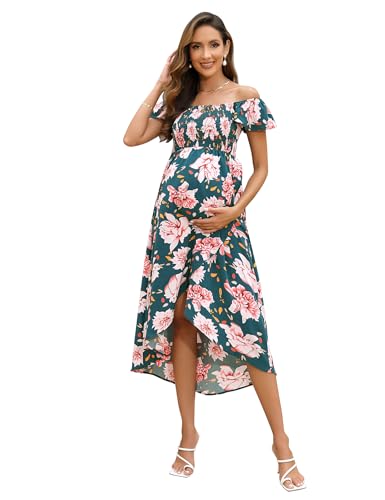 Abito estivo per gravidanza, a maniche corte, linea A, casual, per allattamento, M