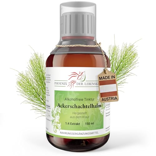 Ackerschachtelhalm Tinktur (alkoholfrei) 150ml | Equisetum arvense Sirup (1:4 Extrakt) | Top Premium Qualität aus Österreich | Veganes Nahrungsergänzungsmittel ohne Zusatzstoffe | Zinnkraut