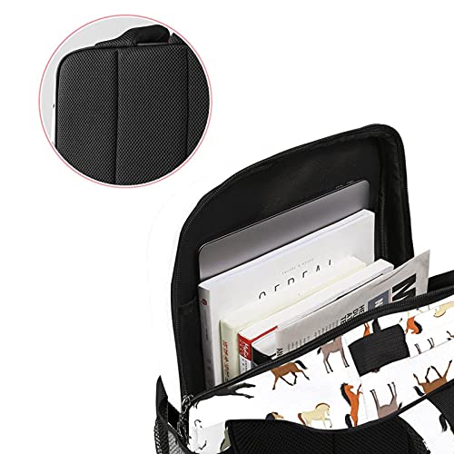 Sac à dos portable imprimé cheval pour protéger votre PC avec style