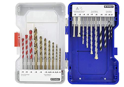 Tivoly 11901170054 Mallette Ranger T20 Mixte Perçage Métal/Bois/Béton/Carrelage/Ceram