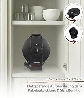 Cloer 1620 Waffeleisen für klassische Herzwaffeln, 930 W, Waffelgröße 15,5 cm, stufenlos wählbarer Bräunungsgrad, schwarz – Ansicht 5