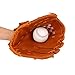 PVC Brown Baseball Pitcher Mitt, Sport Baseball Gloves for Training, Lightweight Durable Catching Glove with Comfort Fit for Children and Adults, Outdoor Throwing (12.5 Inch)