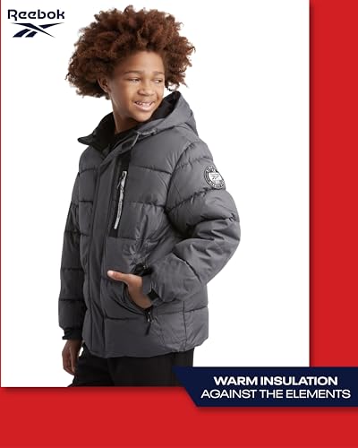 Reebok Boys' Winter Jacket - Heavyweight Quilted Puffer Parka Coat thumb #2