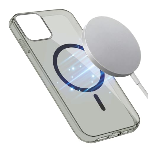 Image of Jkobi Lifetime Anti-Yellow MagSafe Compatible Clear Back Cover Case for Apple iPhone 12 Pro (Sleek Hard Crystal | Shockproof and Camera Protection)