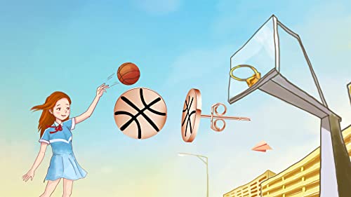 Seiraa Basketball Earrings Sport Ball Stud Earrings Basketball Jewelry For Basketball Lover Basketball Player Fan Gift (Basketball Earrings) #TOP4