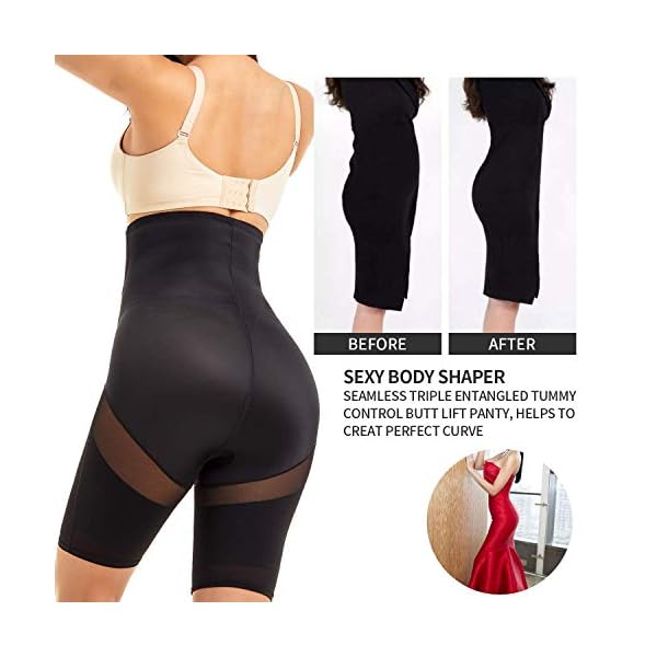 MOVWIN-Tummy-Control-Body-Shaper-Shorts-High-Waist-Thigh-Slimmer-Panties-Shapewear MOVWIN Tummy Control Body Shaper Shorts - High Waist Thigh Slimmer Panties Shapewear Black