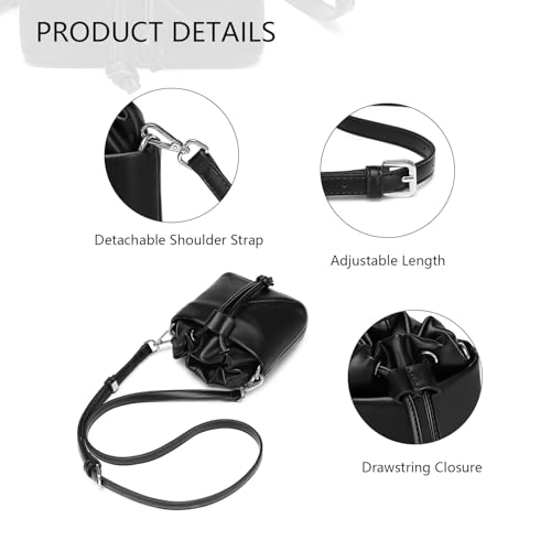 Mini Bucket Bag for Women Stylish Crossbody Purse PU leather3