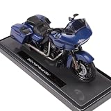 Compatible Avec Harley Davidson, 2022 CVO Road Glide Road, 2017 Road King Special, Modèle De Moto 1:18, Décoration De Gâteau Cadeau, Réplique De Locomotive Avec Base(Blue)