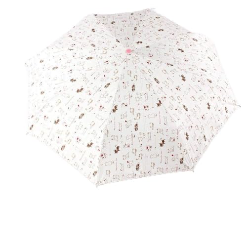Parapluie automatique femmes protection solaire beige et noir pliable anti-UV femelle