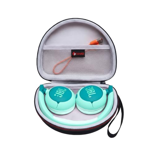 XANAD Kopfhörer Tasche für JBL Junior 320 BT/JBL Jr310 BT rot blau On-Ear Kinder Kabelloses Faltbares Bluetooth Kopfhörer (schwarz)